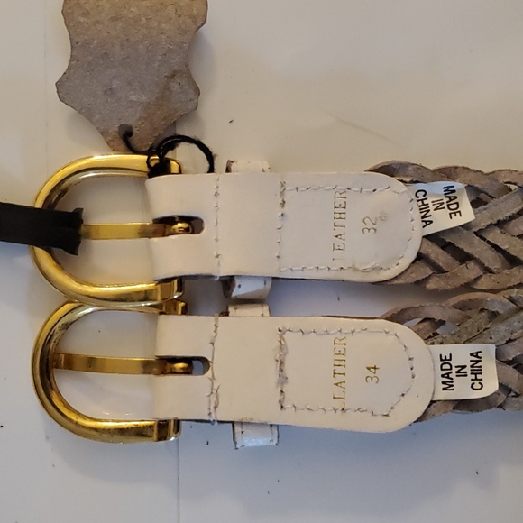 New with tags womens leather white belt in different sizes 32" and 34" - Picture 5 of 5